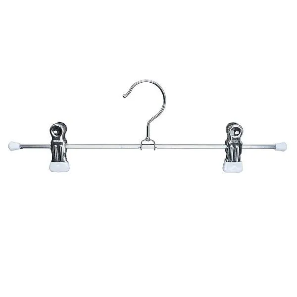 MAWA 12" Adjustable Clip Pant Hanger White Pkg/60