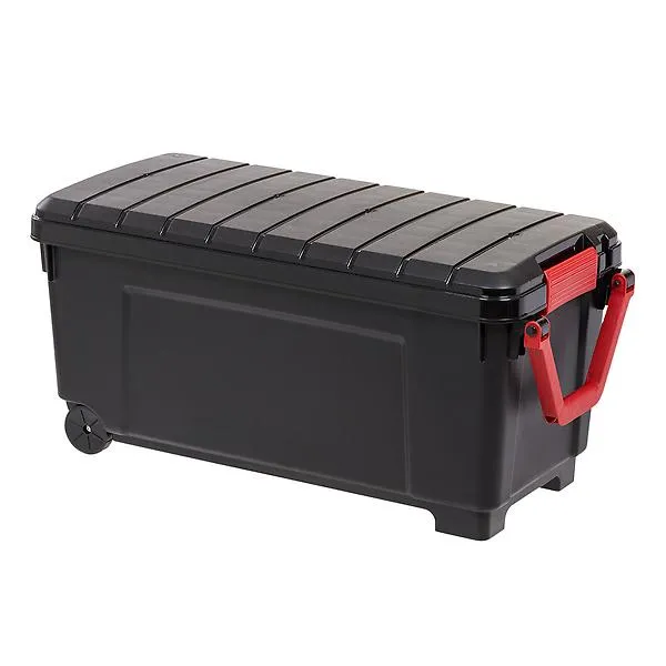 Iris 42 gal. Store-It-All Trunk with Wheels Black