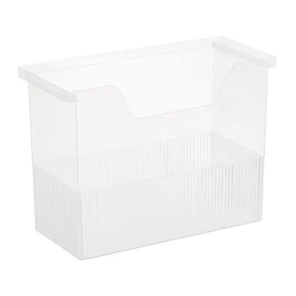 Small Open-Top File Box Translucent