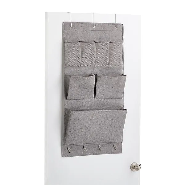 The Container Store Overdoor Accessory Storage Grey