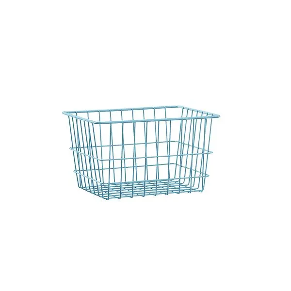 The Container Store Small Wire Basket Blue