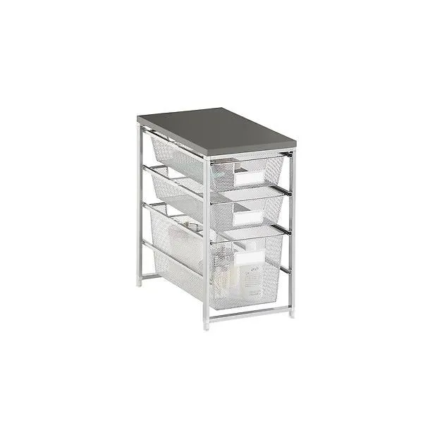 Cabinet-Sized Mesh Bath Storage Platinum & Grey