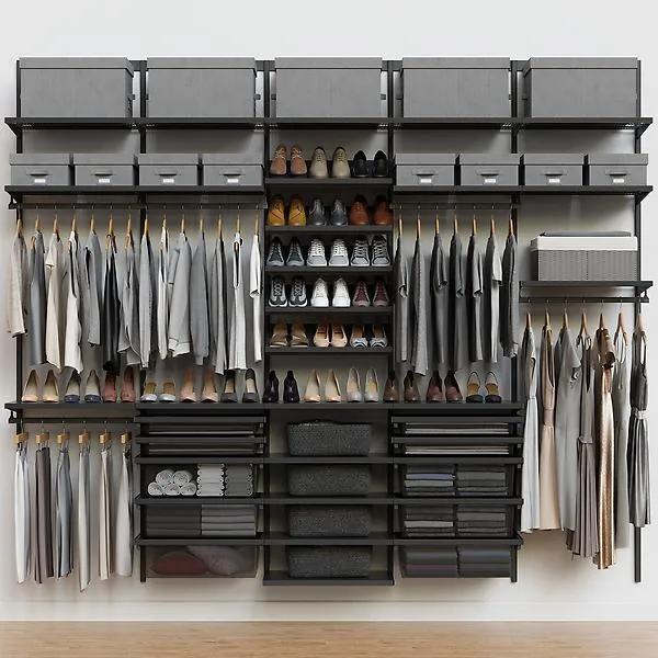 Décor+ by Elfa 10' Closet Matte Grey & Grey