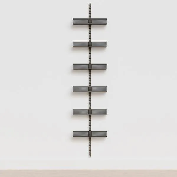 Elfa Classic Medium Mesh Wall-Mounted Rack Graphite