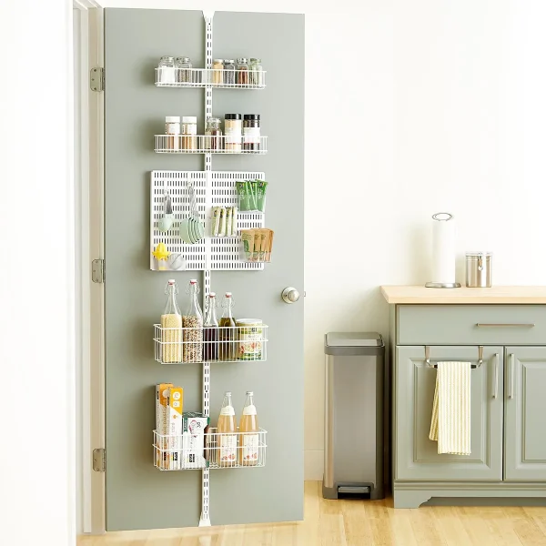 Elfa Utility White Wire Kitchen Over the Door Rack