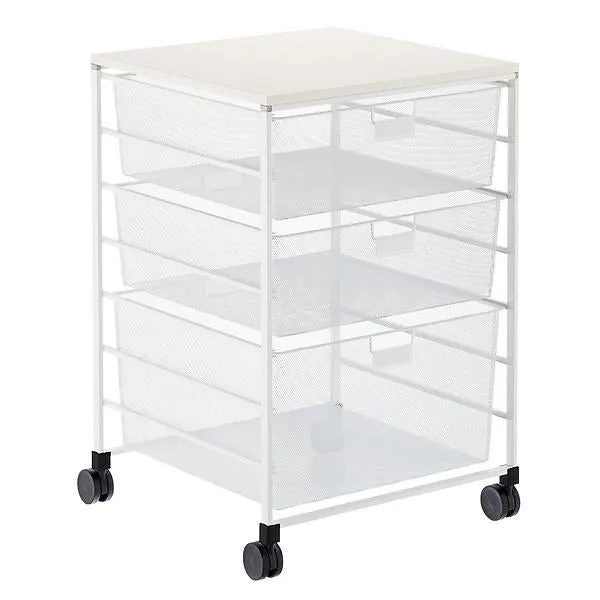 Elfa Wide Mesh Laundry Sorter White