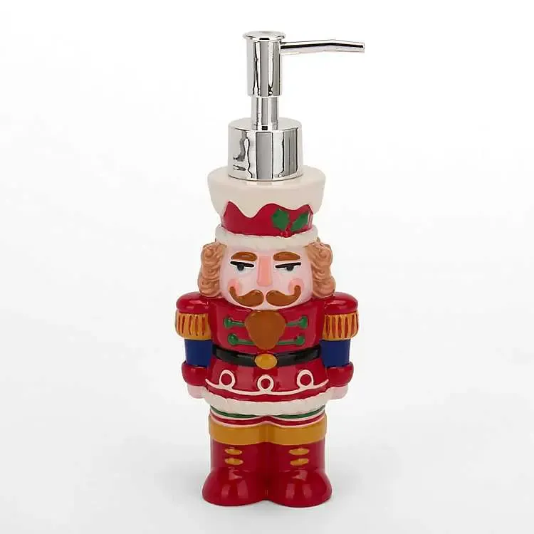 Holly Nutcracker Soap Pump