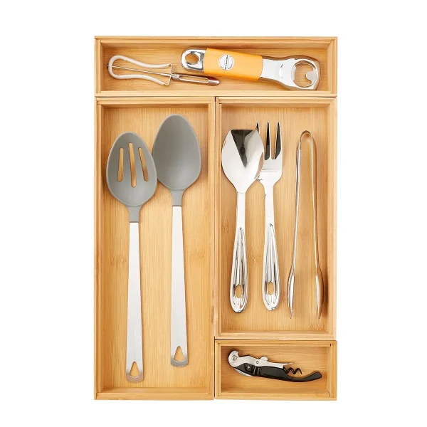 12" x 18" Bamboo Drawer Organizer Starter Kit