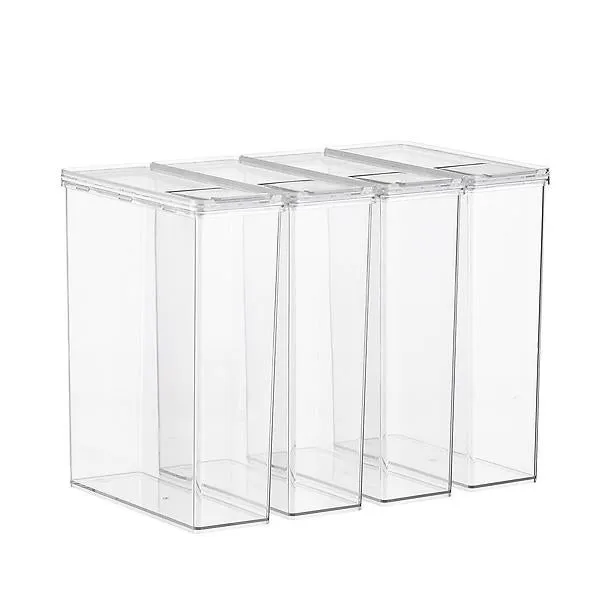 Case of 4 T.H.E. Cereal Canister Clear