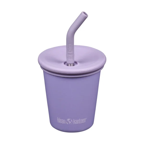 Klean Kanteen 10 oz Straw-Lid Kid Cup Paisley Purple