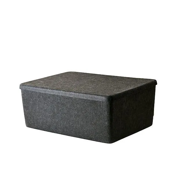 SortJoy Extra Large The Sculpted Bin with Lid Carbon (charcoal)